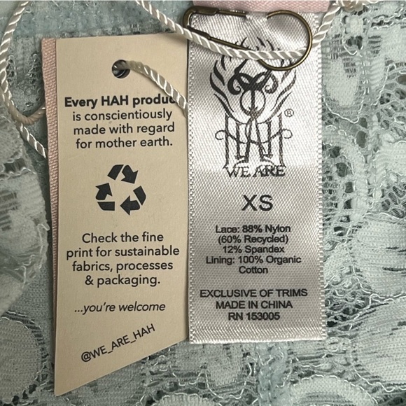 NWT $34 We are HAH (Hot as Hell) Spin me Lace Panty XS X-Small Something Blue - Picture 7 of 9